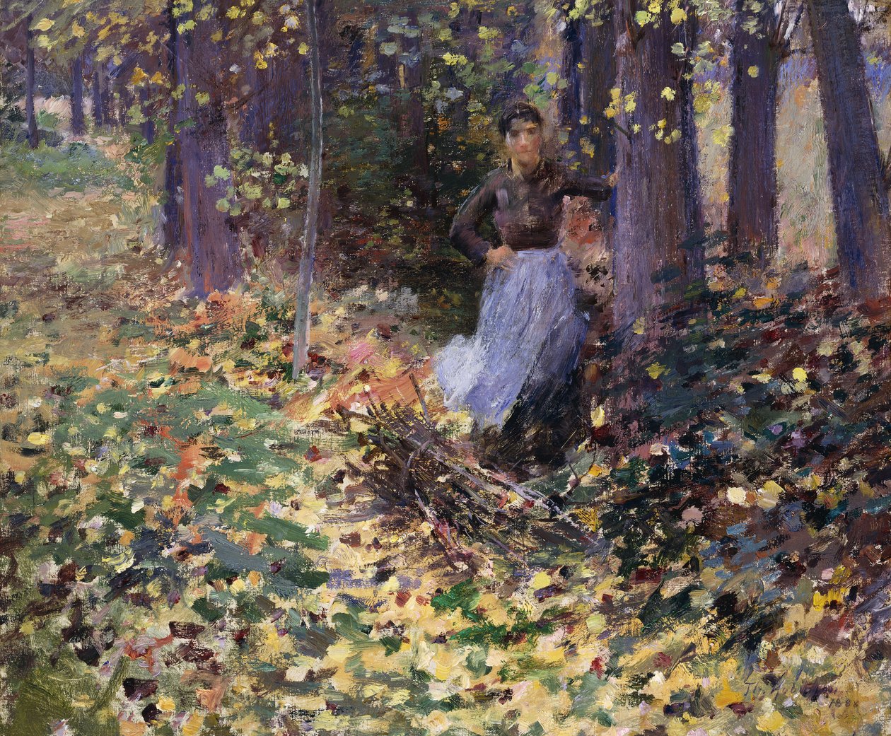 Høstsollys, 1888 av Theodore Robinson