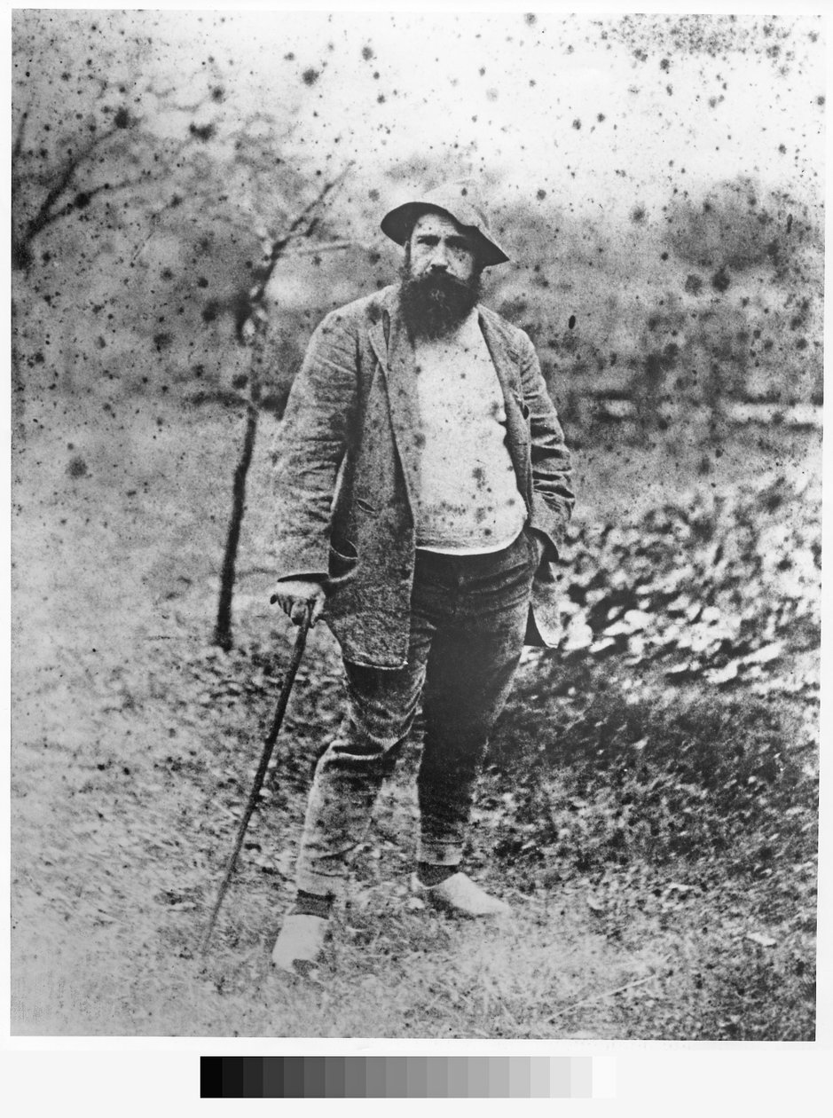 Claude Monet i hagen sin, 1880 (sølvtrykk) av Theodore Robinson