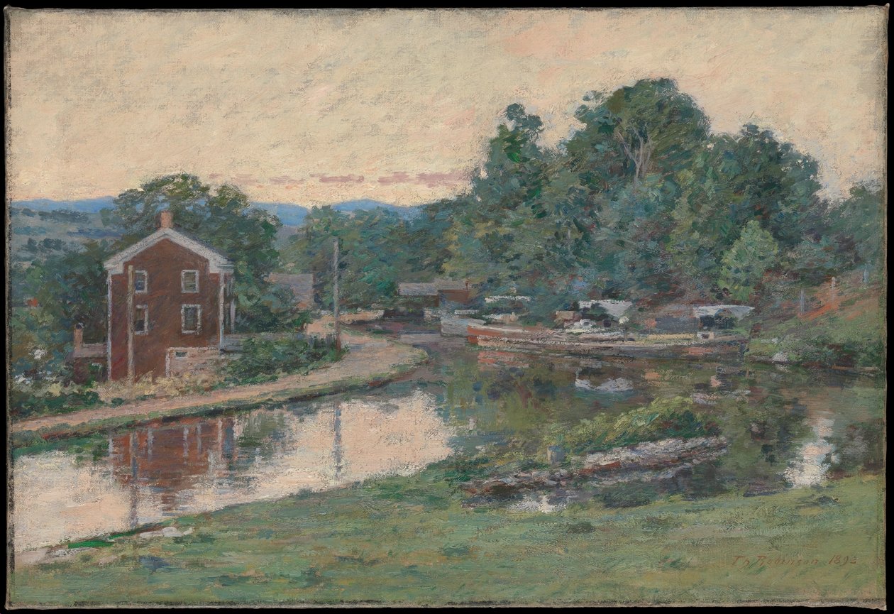 Kveld ved slusen, Napanoch, New York av Theodore Robinson