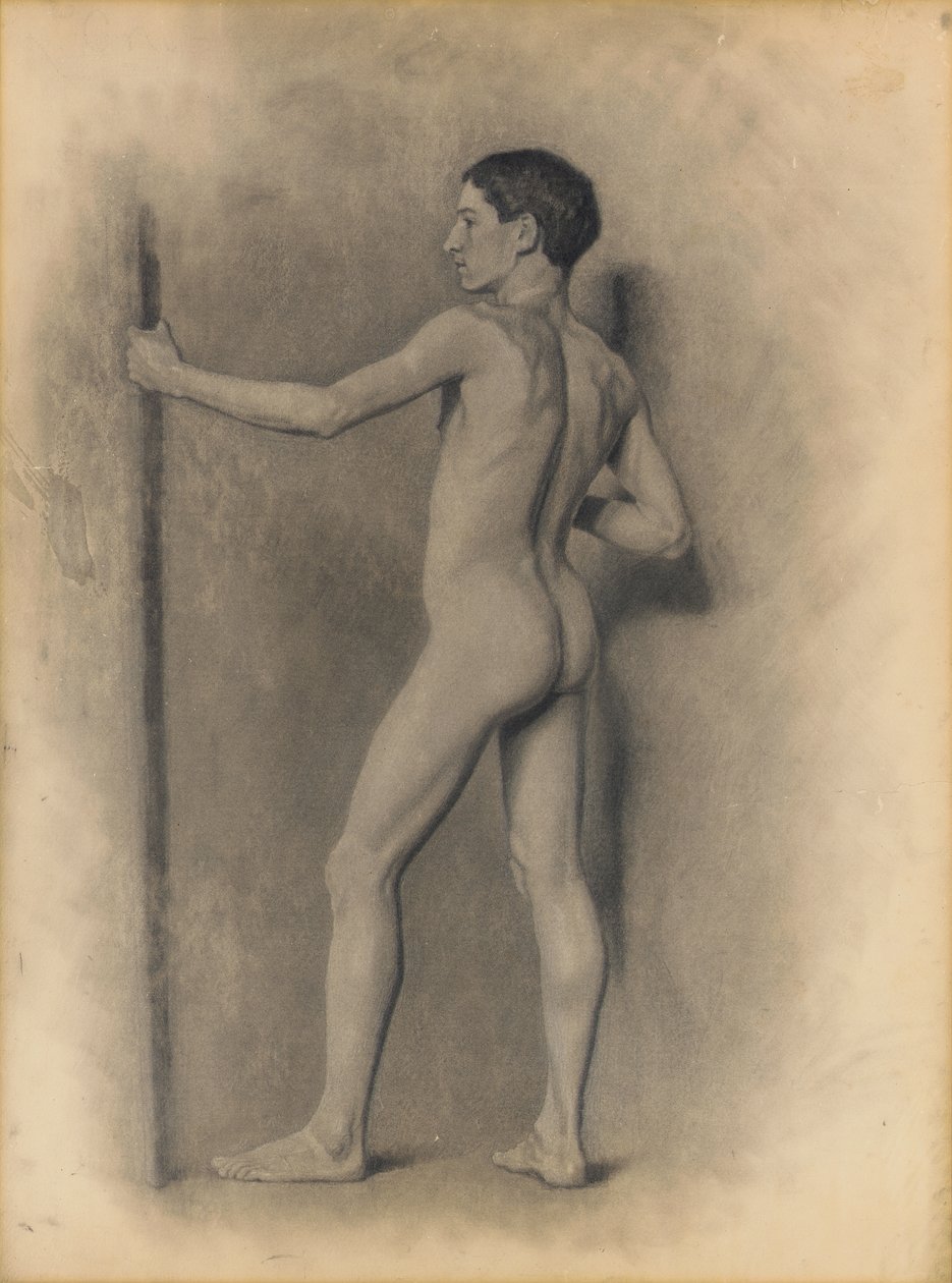 Studie av den mannlige figuren, 1875 av Theodore Robinson