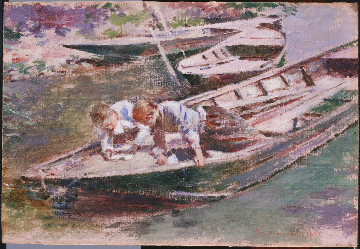 To i en båt av Theodore Robinson