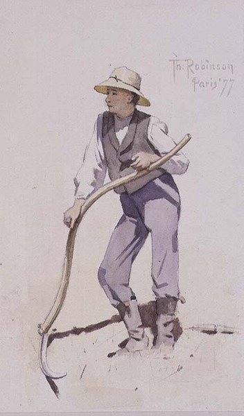Ungdom hviler på ljå av Theodore Robinson