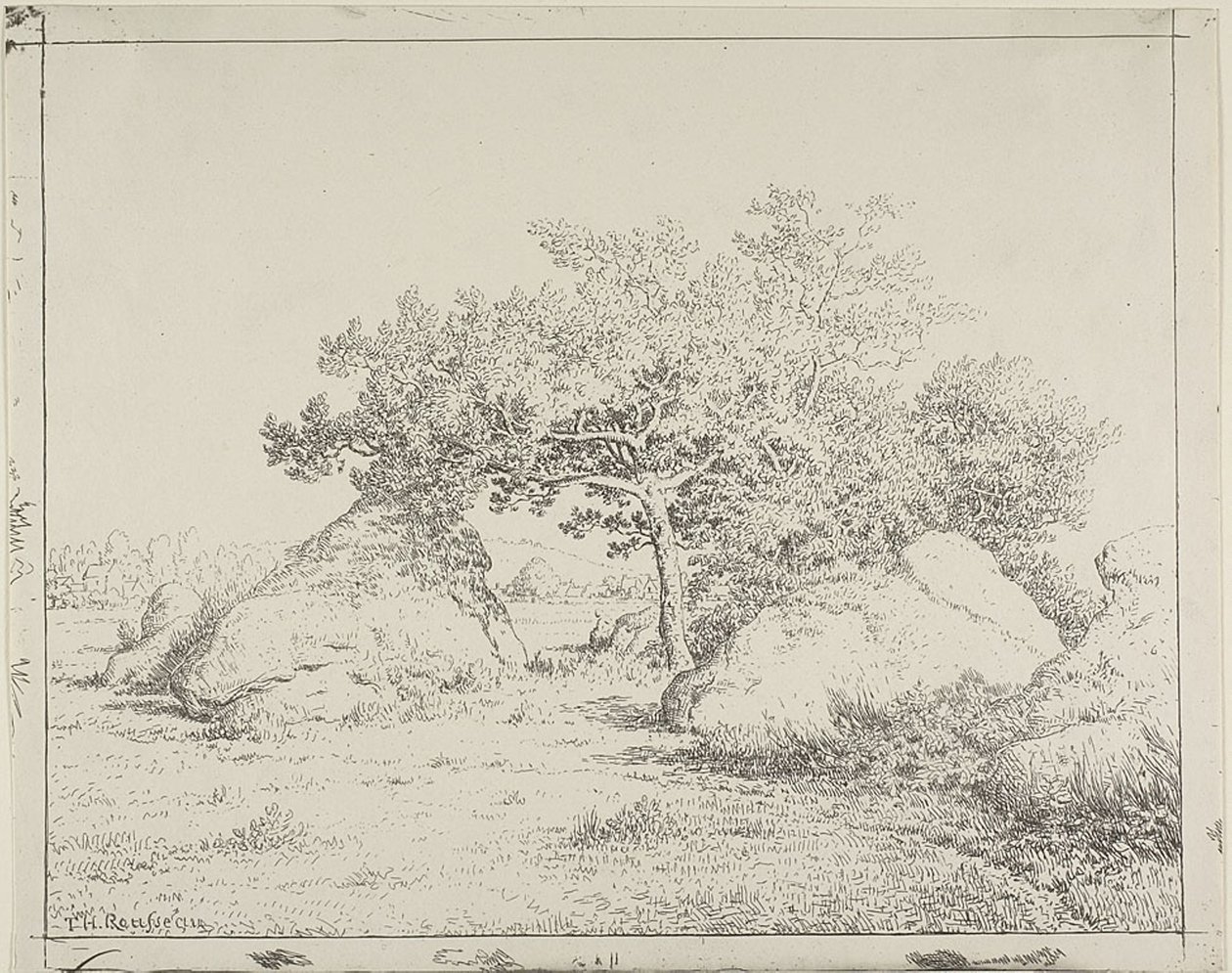 Kirsebærtre på Plante à Biau av Theodore Rousseau