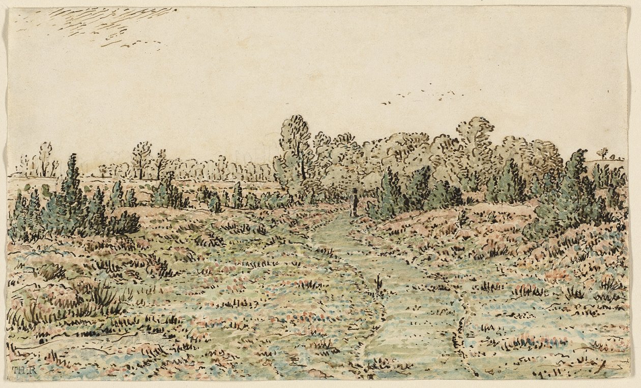 Gangsti i Barbizonnières av Theodore Rousseau