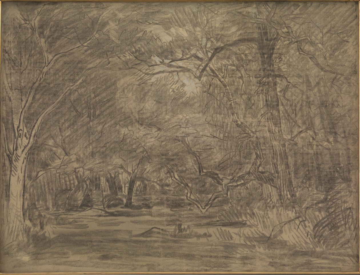 Det indre av en skog av Theodore Rousseau