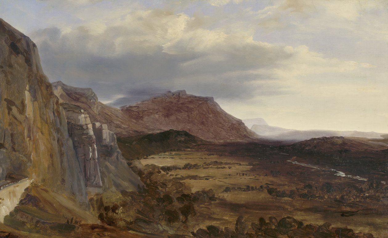 Utsikt over Saleve, nær Genève, 1834 av Pierre Etienne Theodore Rousseau