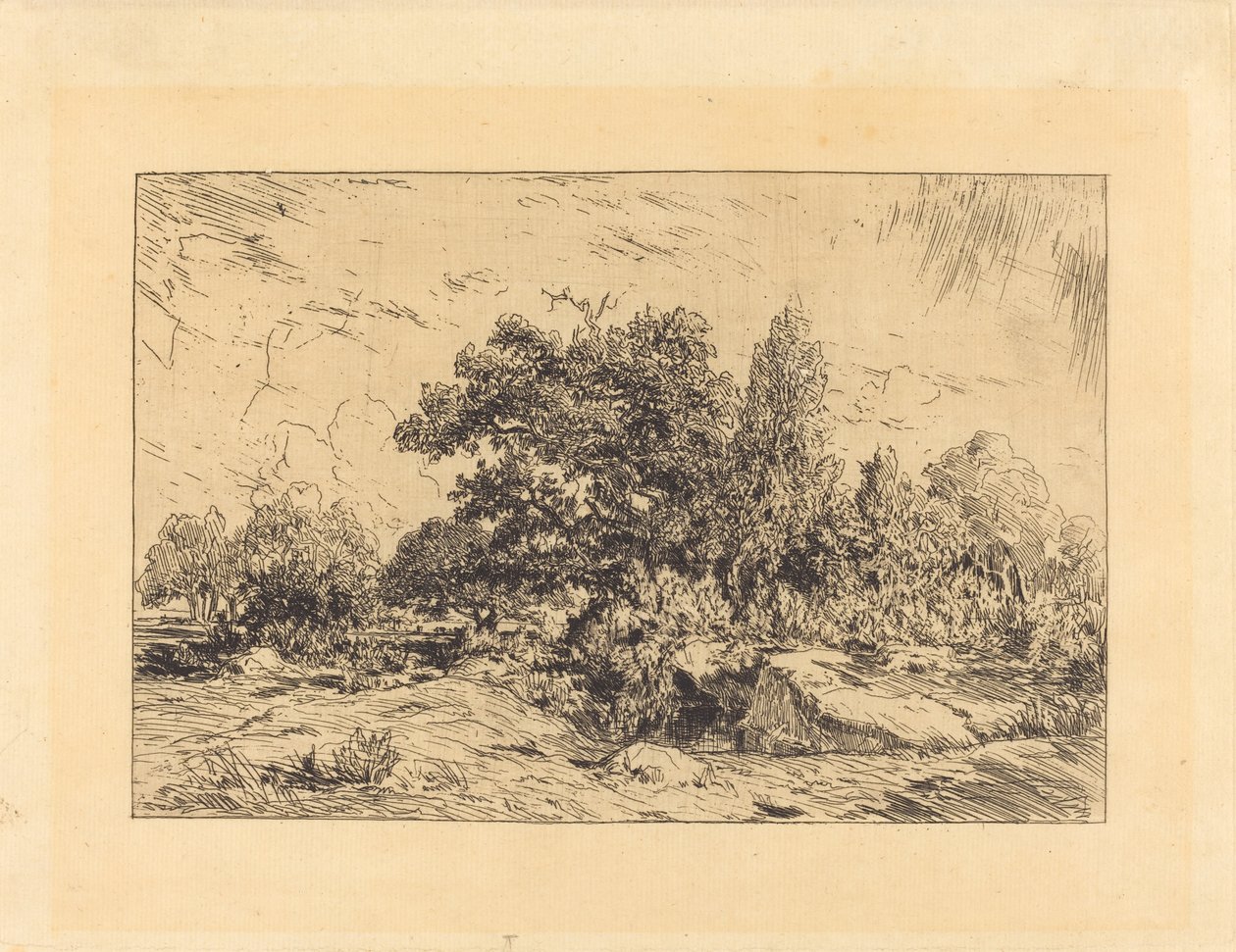 Utsikt over Plateau de Bellecroix av Theodore Rousseau