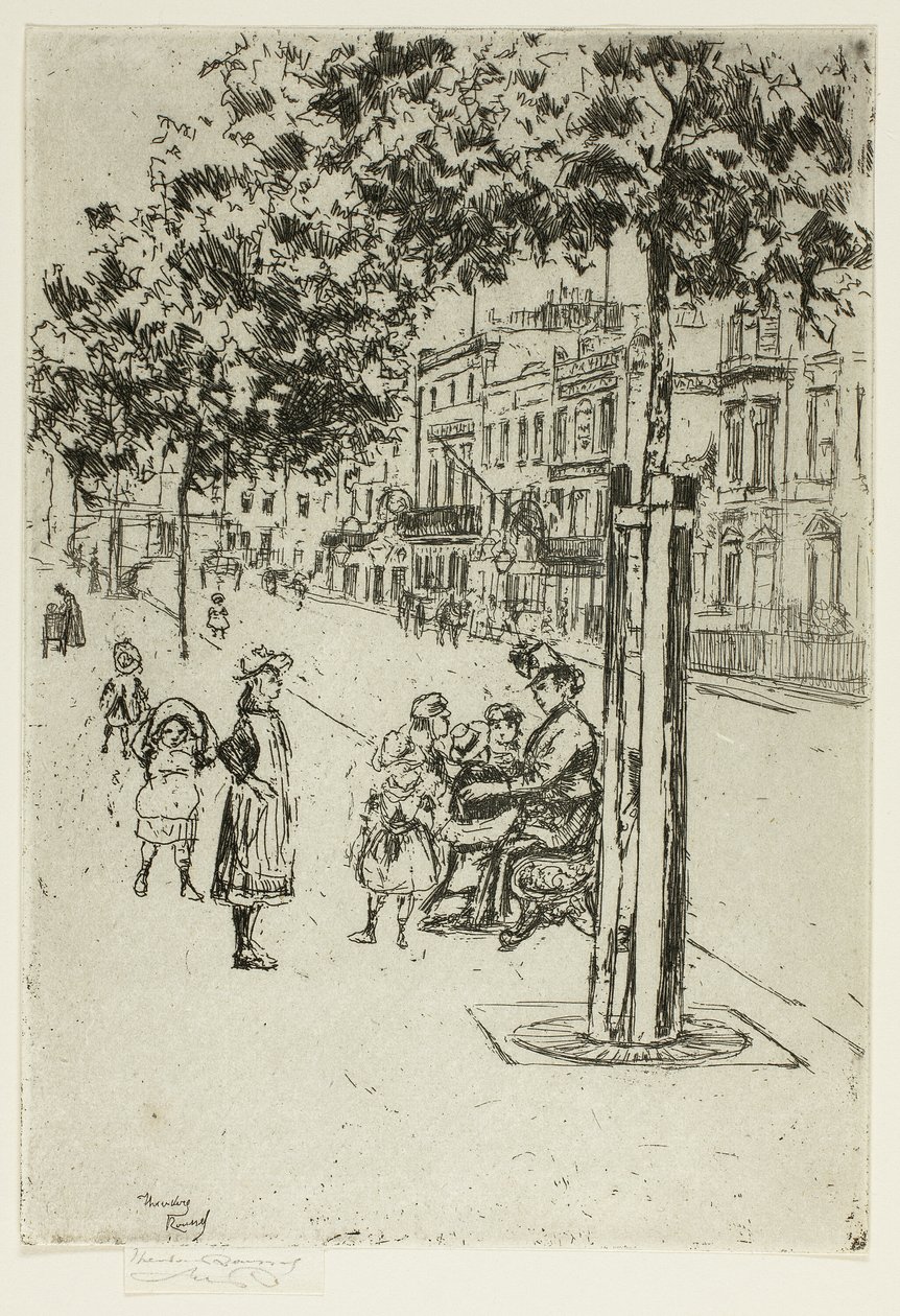 Chelsea-barn, Chelsea Embankment av Theodore Roussel