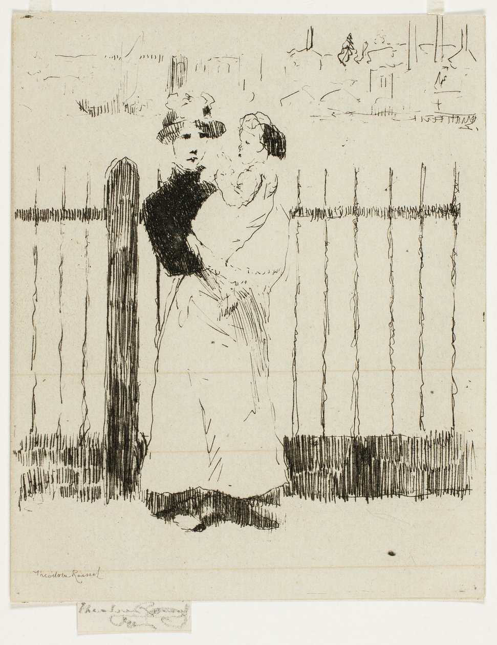 Emma og hennes baby, Chelsea Embankment av Theodore Roussel