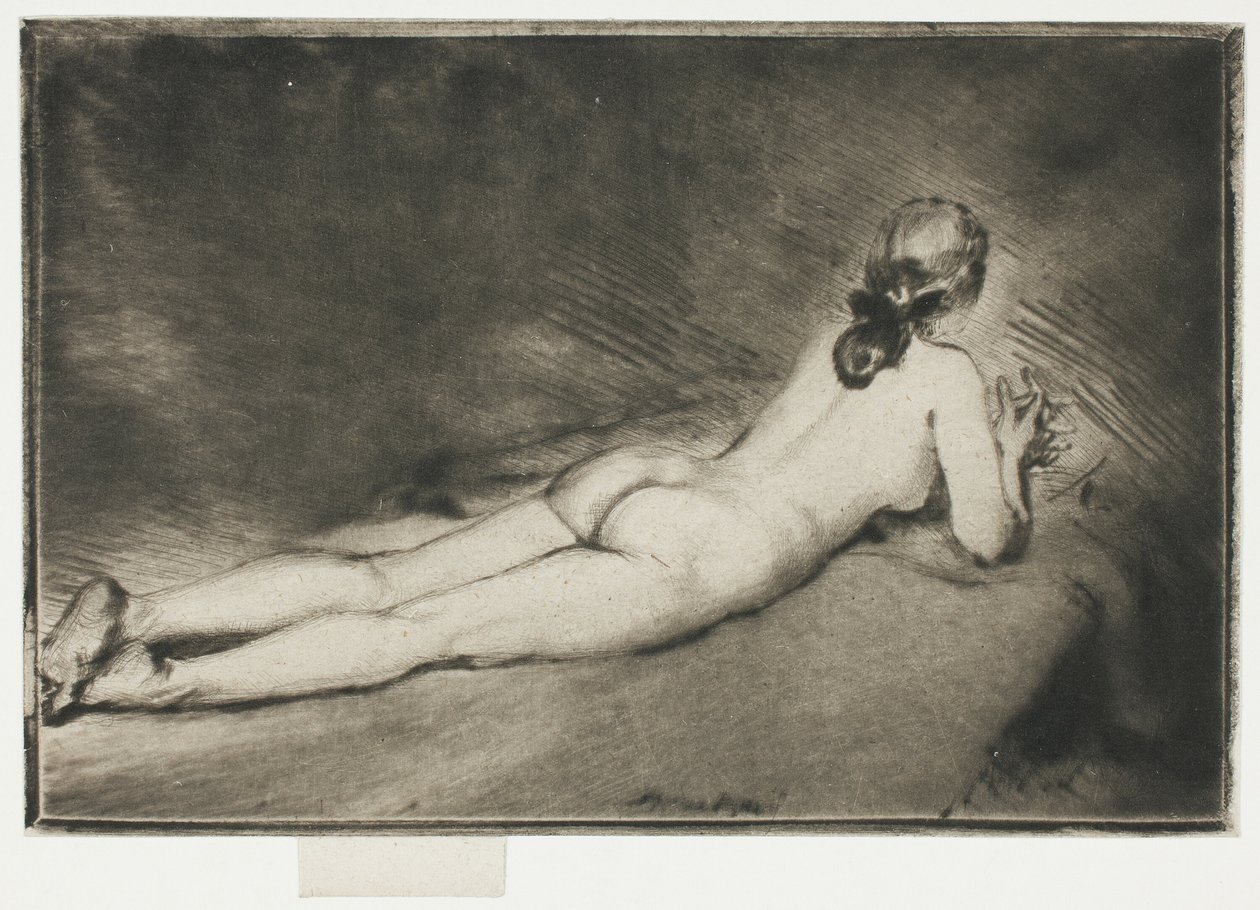 Liggende nakenfigur av Theodore Roussel