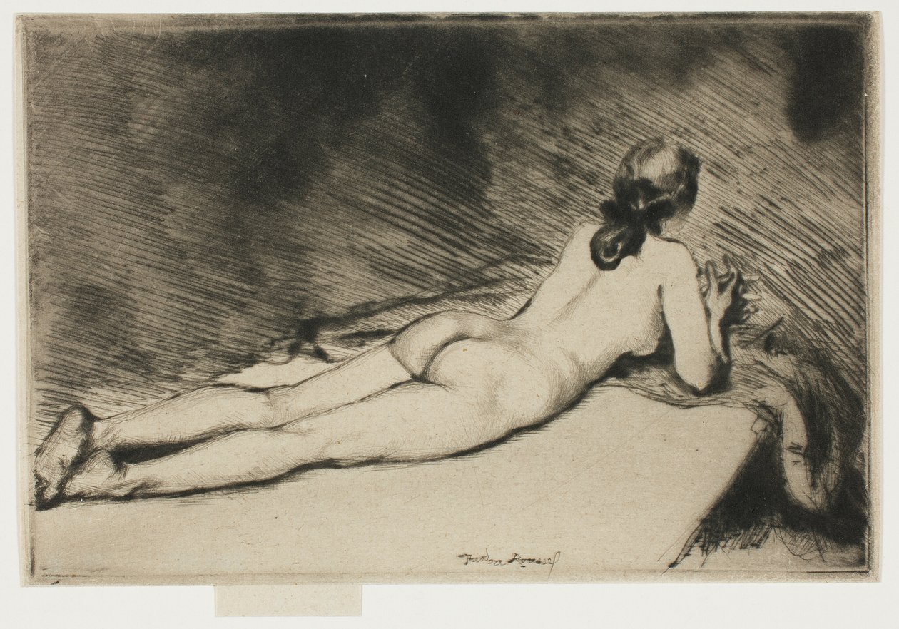 Liggende nakenfigur av Theodore Roussel
