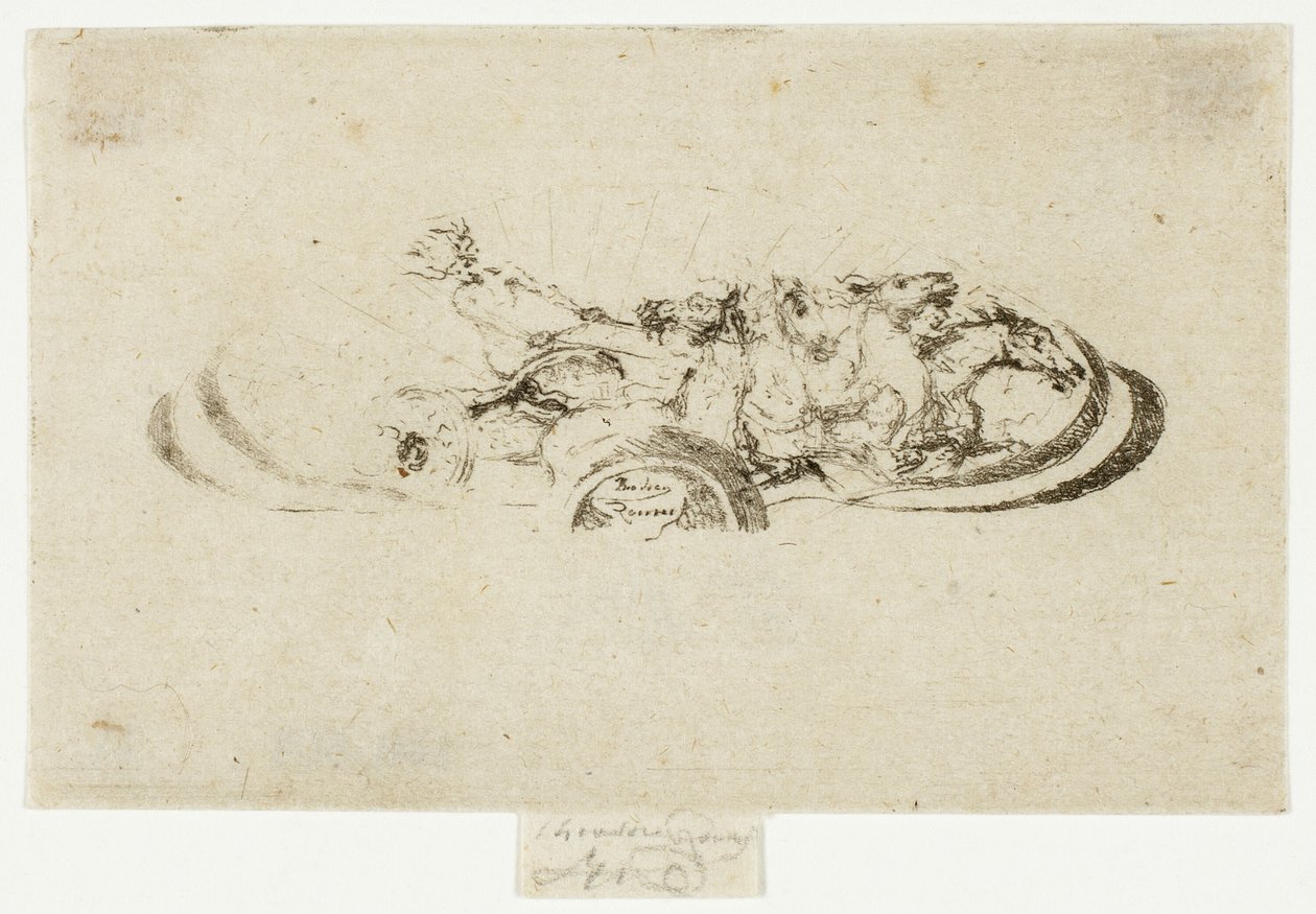 Phaeton, Studie for dekorasjon av en ramme av Theodore Roussel