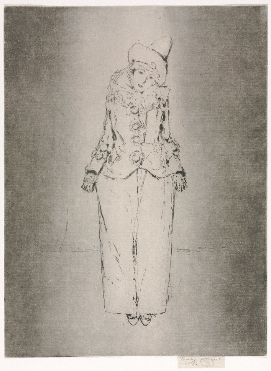 Pierrot en Pied, Portrait of Lady A.C. av Theodore Roussel