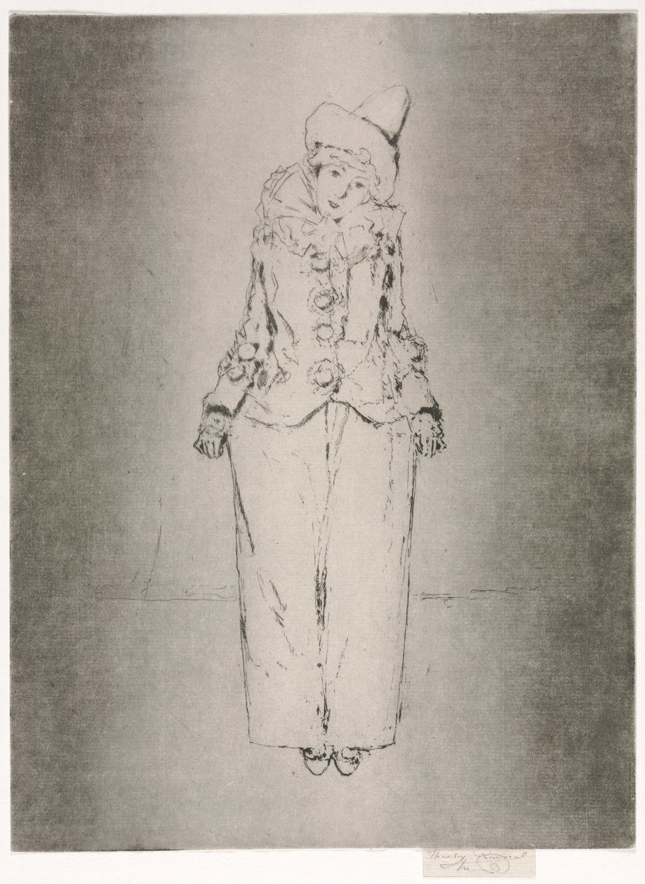 Pierrot en Pied, Portrait of Lady A. C., 1888. av Theodore Roussel