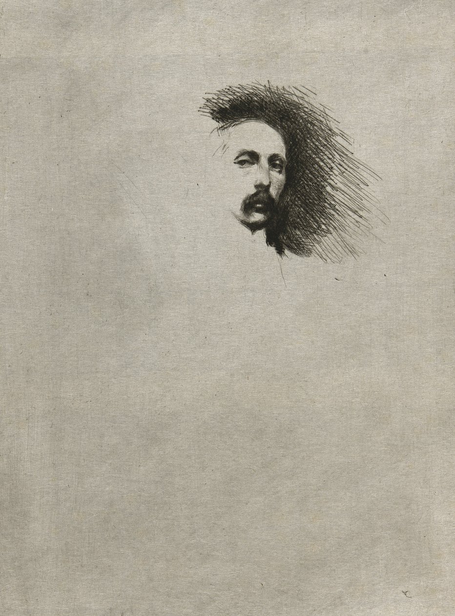 Portrett av Basil Gotto (svart og hvit versjon) av Theodore Roussel