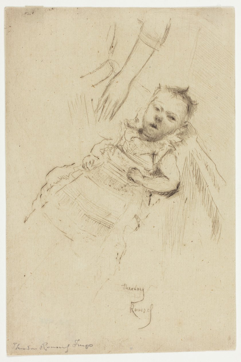 Portrett av Margery Chambers, alderen ti uker av Theodore Roussel