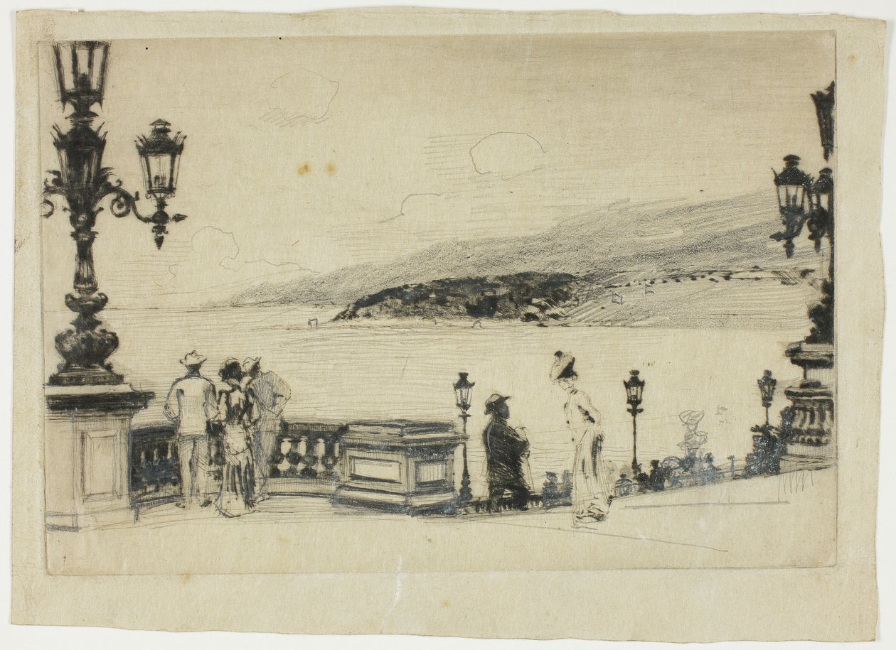 Studie for The Terrace, Monte Carlo av Theodore Roussel