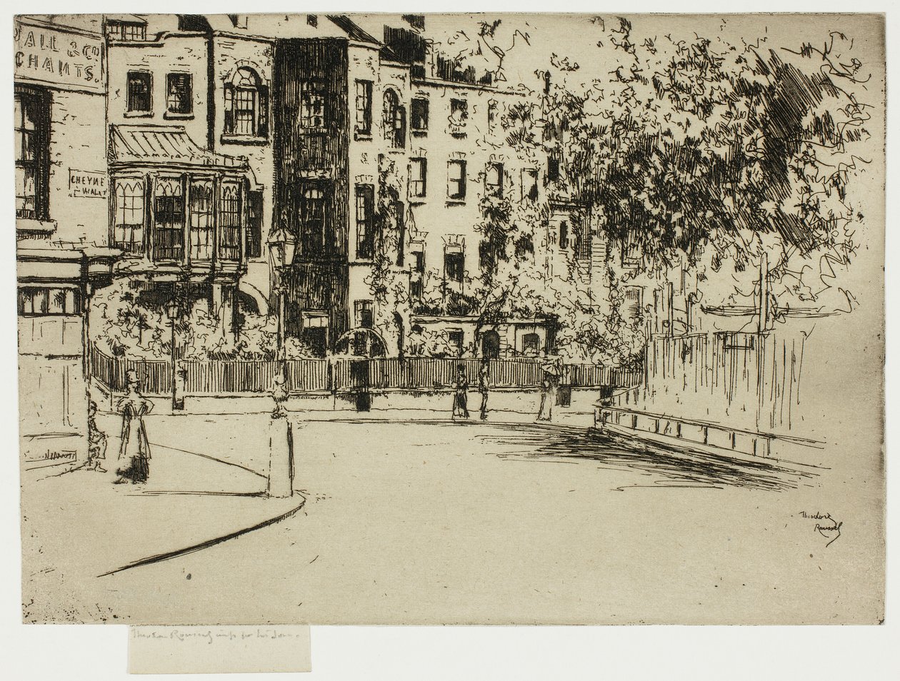 The Corner of Cheyne Walk, Chelsea av Theodore Roussel