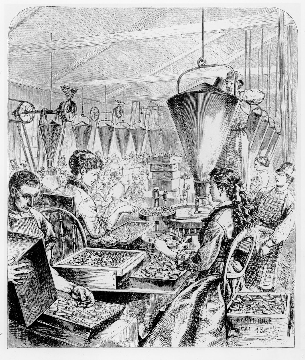 Mekanisert ammunisjonsfabrikk i Bridgeport, Connecticut av Theodore Russell Davis