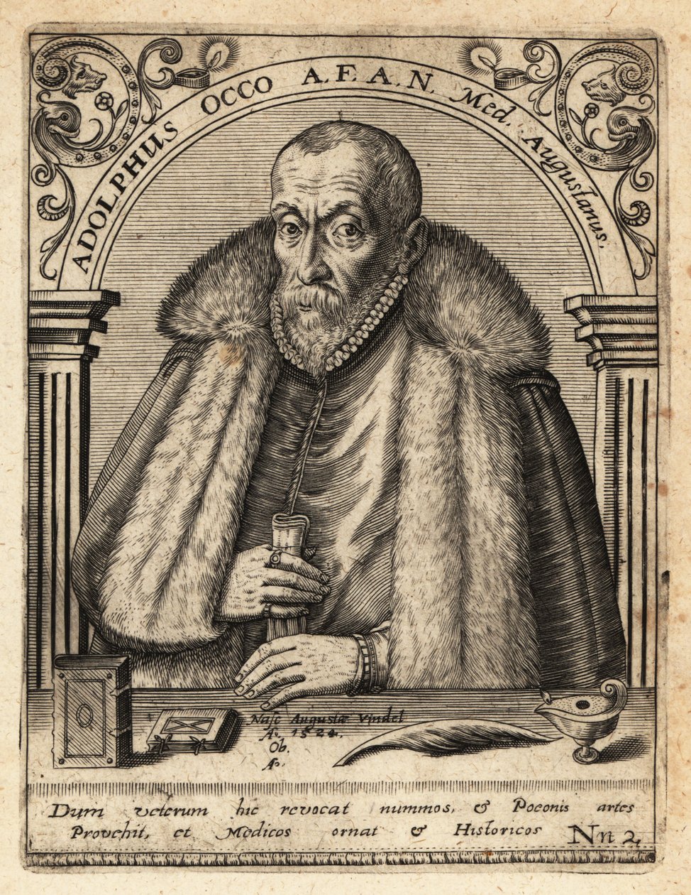 Adolf Occo, lege av Theodore de Bry