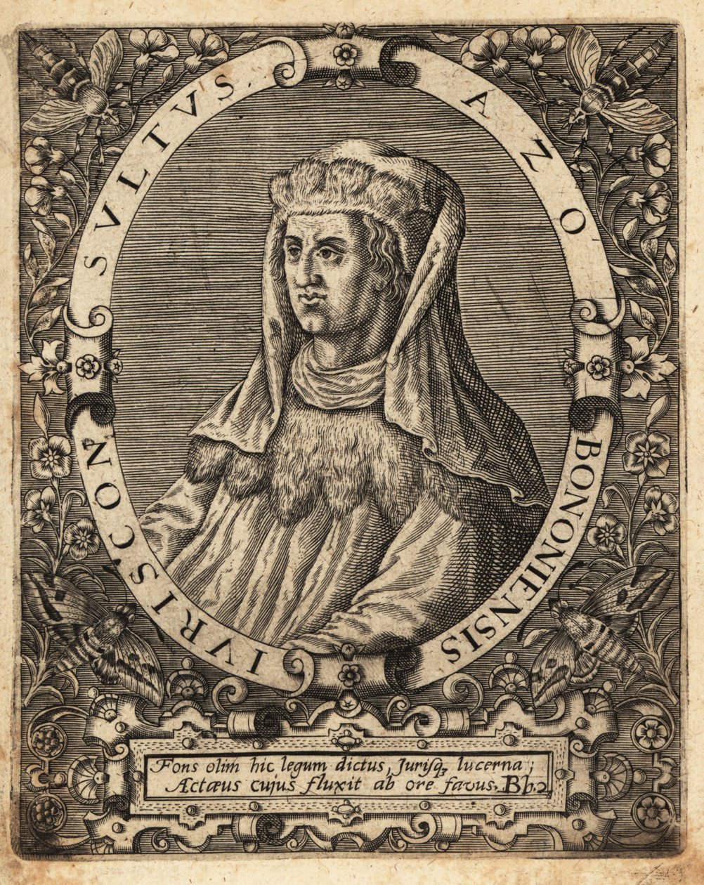 Azo av Bologna, fl. 1150–1230, italiensk jurist. av Theodore de Bry