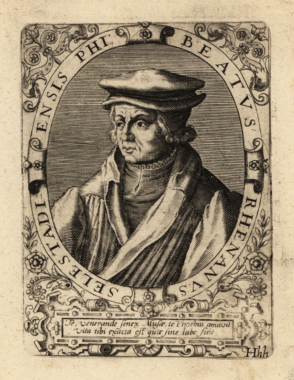 Salige Bild, tysk humanist. av Theodore de Bry