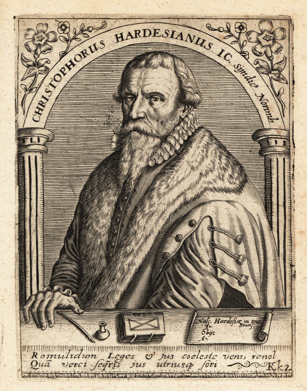 Christoph Herdesianus, tysk advokat av Theodore de Bry