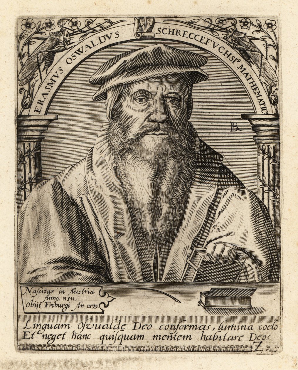 Erasmus Oswald Schreckenfuchs , østerriksk humanist. av Theodore de Bry