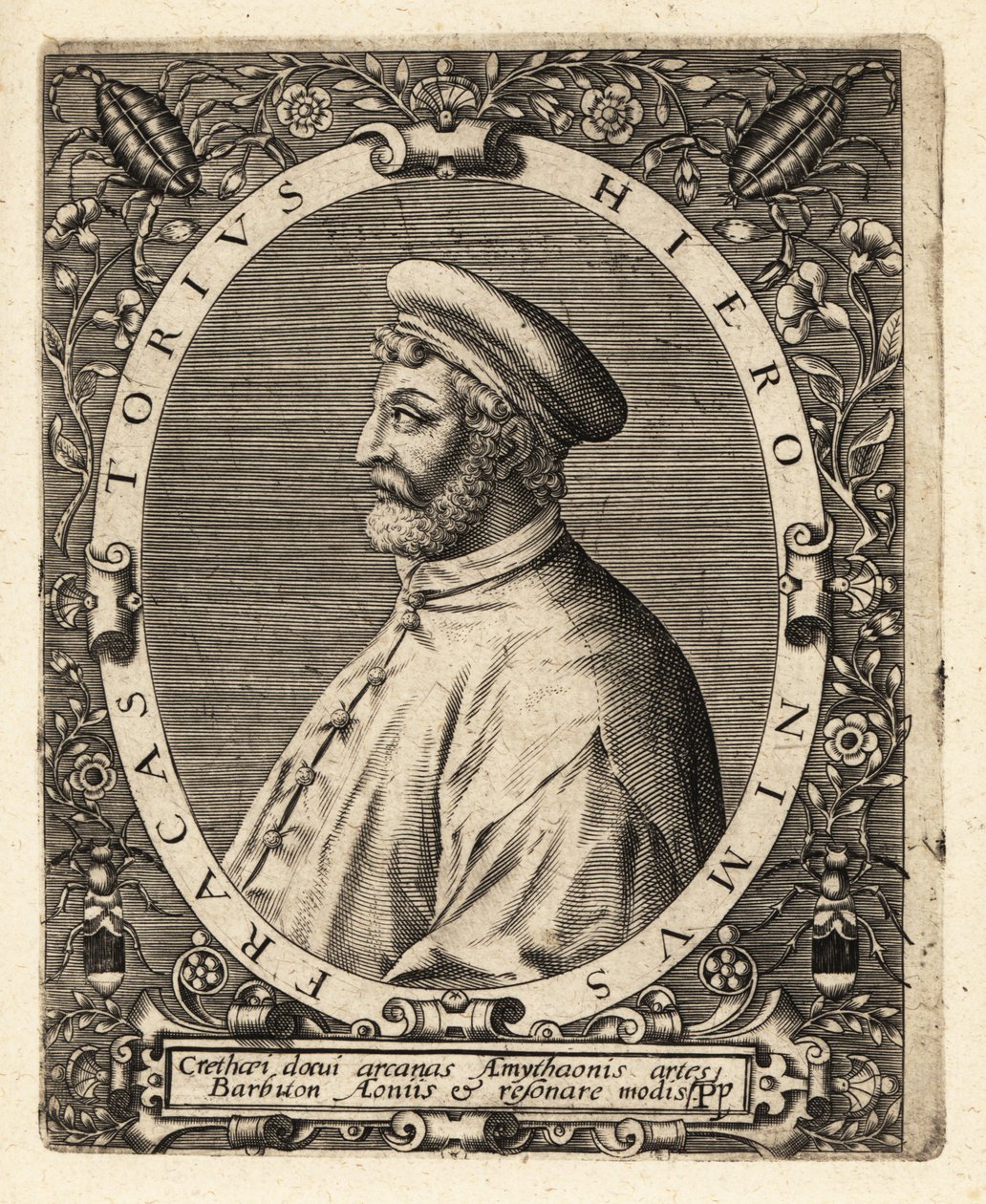 Girolamo Fracastoro , italiensk lege av Theodore de Bry