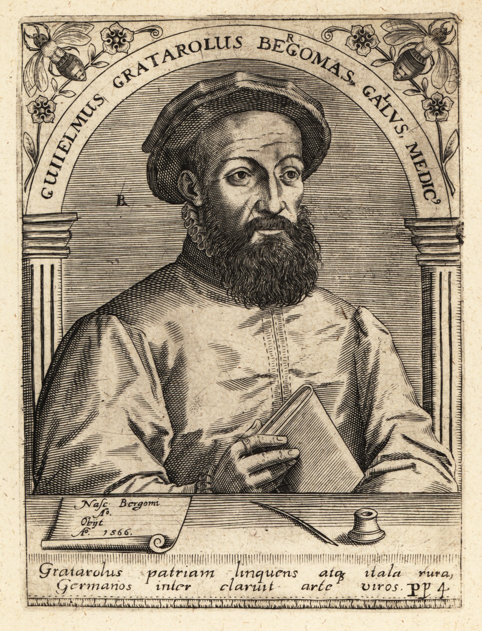 Guglielmo Gratarolo av Theodore de Bry