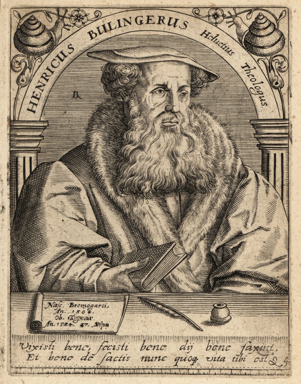 Heinrich Bullinger av Theodore de Bry
