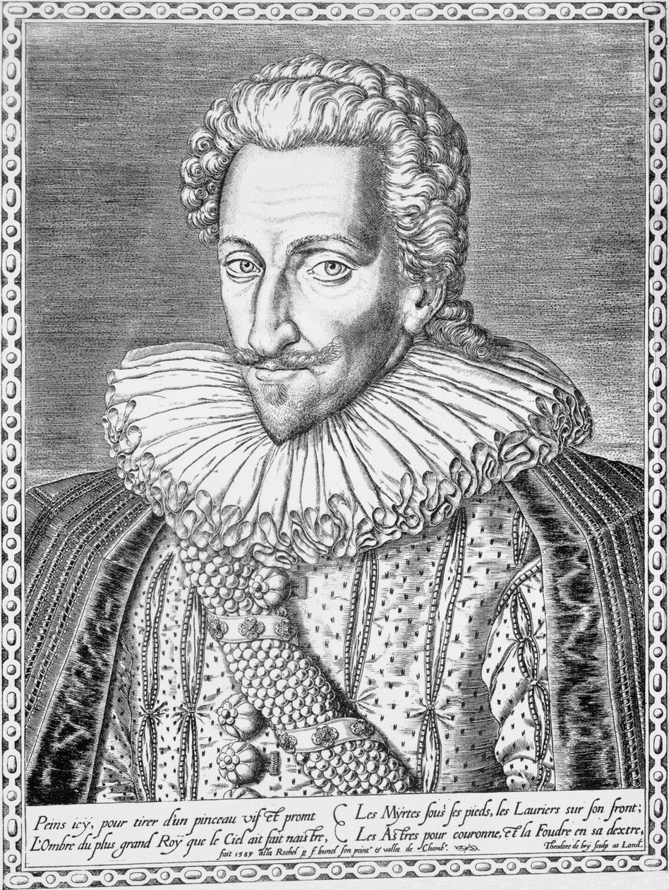 Henri IV av Frankrike som konge av Navarra, 1589 av Theodore de Bry