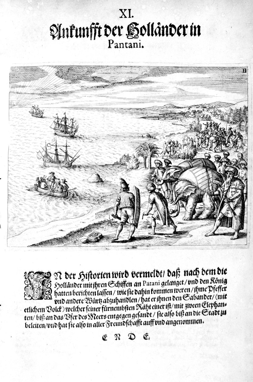 Invasjon av viseadmiral Sebold, 1606 av Theodore de Bry
