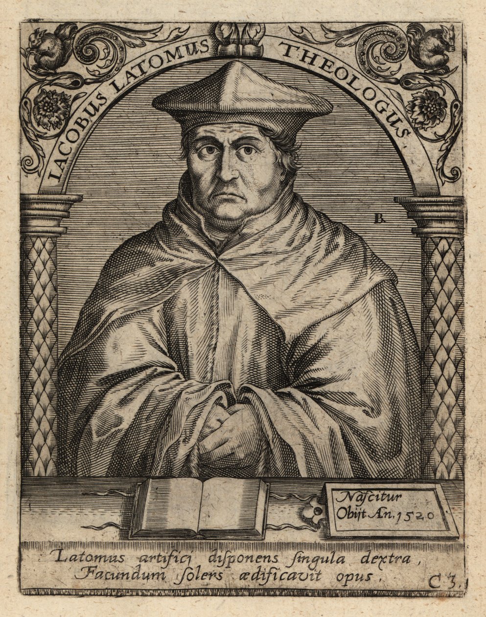 Jacques Masson, c1475-1544, flamsk teolog. av Theodore de Bry
