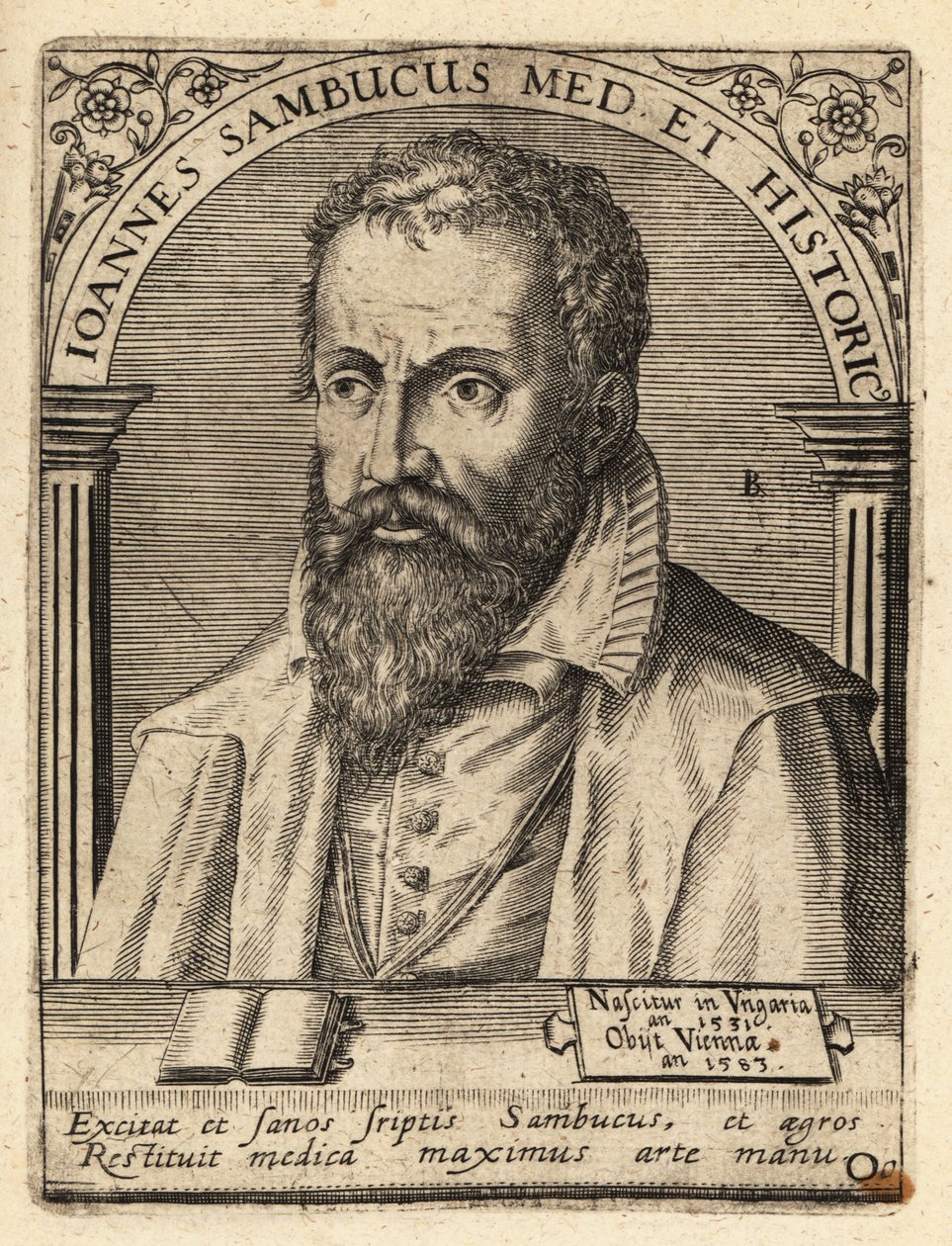 Janos Zsamboky , ungarsk humanistforsker av Theodore de Bry