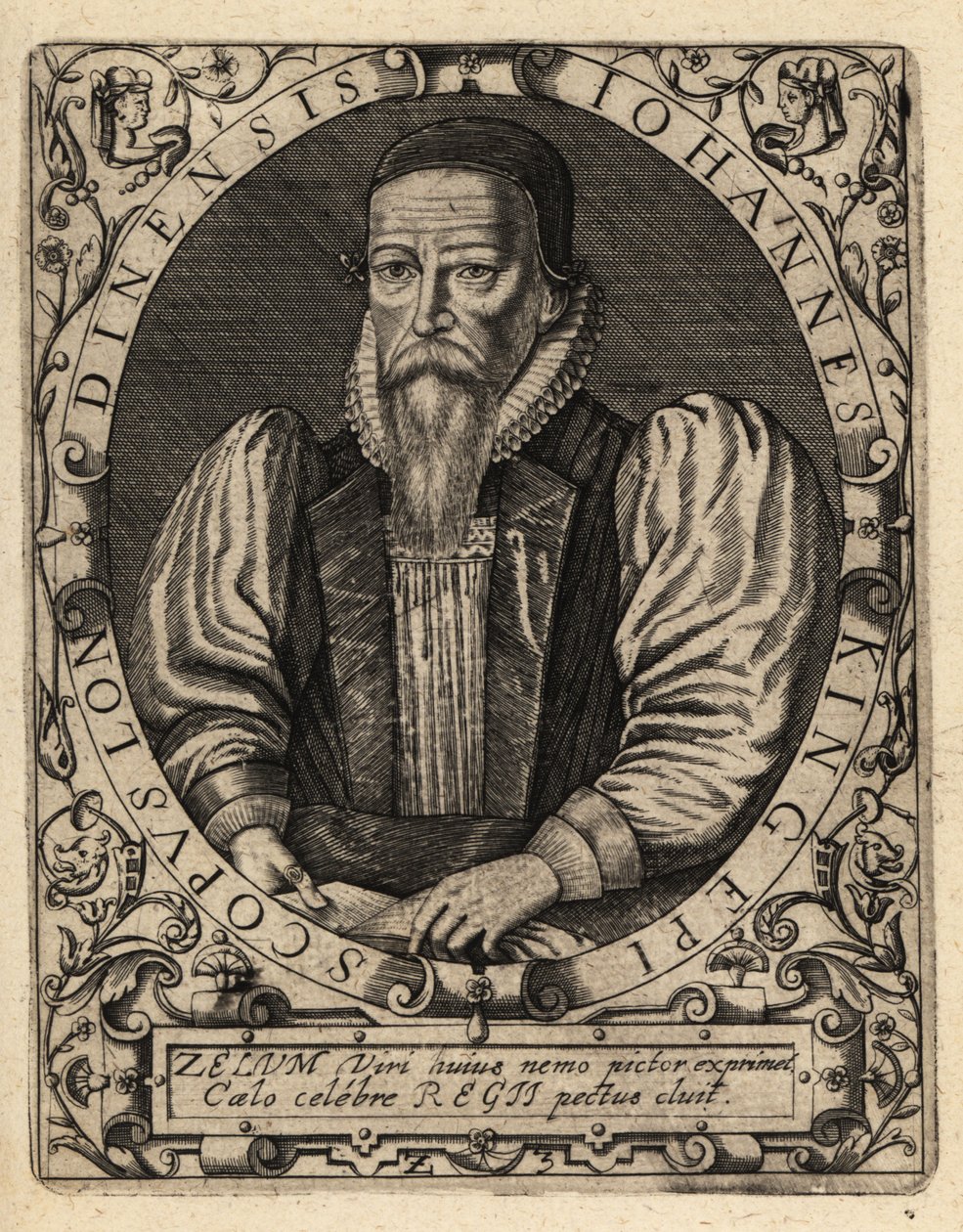 John King, død 1621, biskop av London. av Theodore de Bry