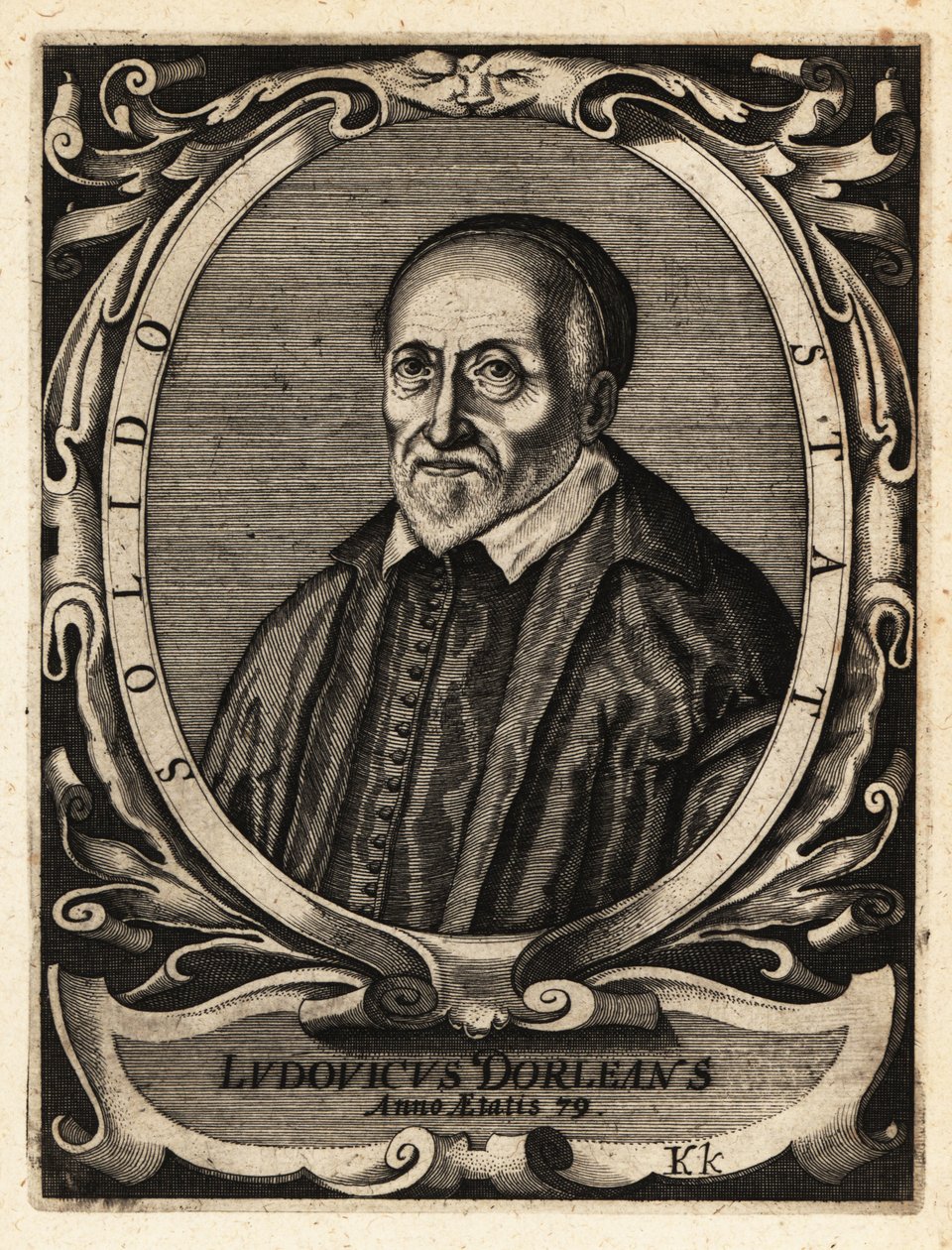 Louis Dorleans , fransk poet og brosjyre av Theodore de Bry