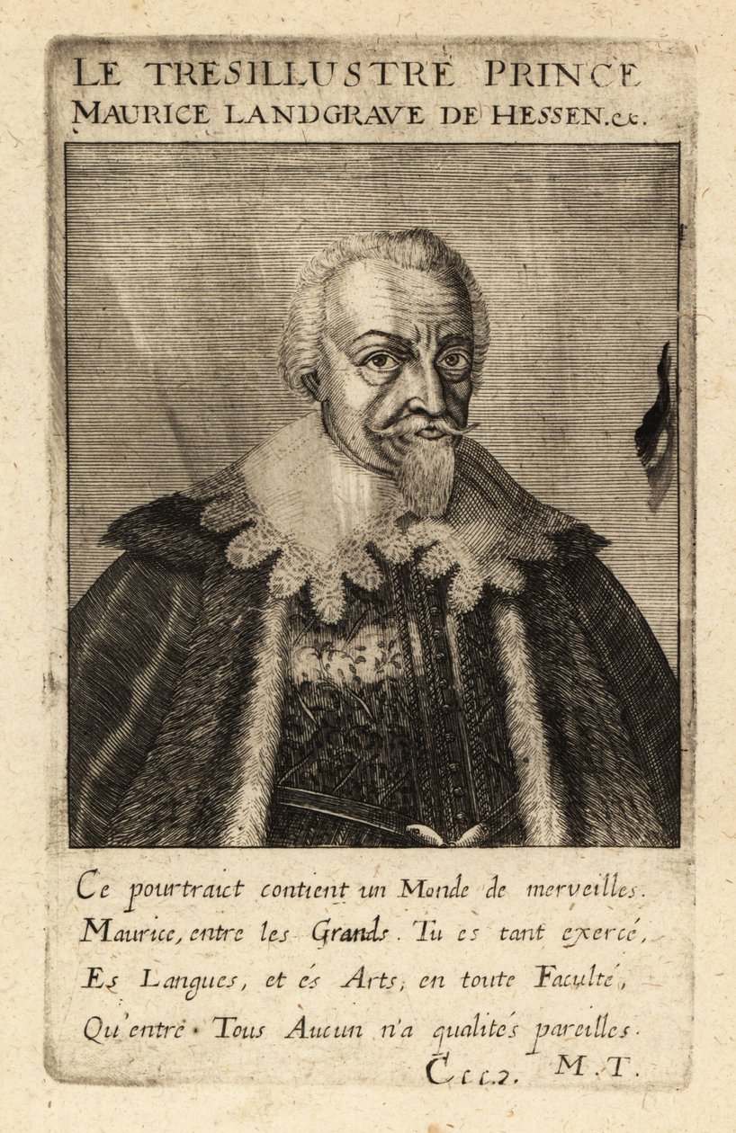Maurice av Hessen-Kassel av Theodore de Bry