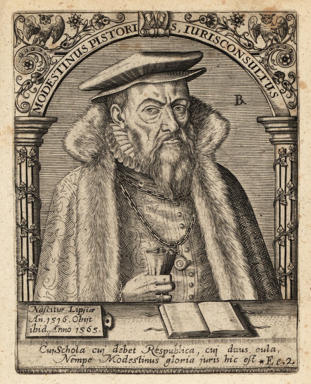 Bakeren Modestinus av Theodore de Bry