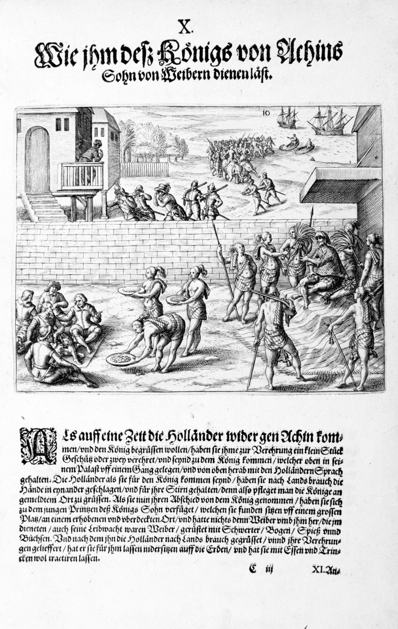 Offer til kongen, 1606 av Theodore de Bry