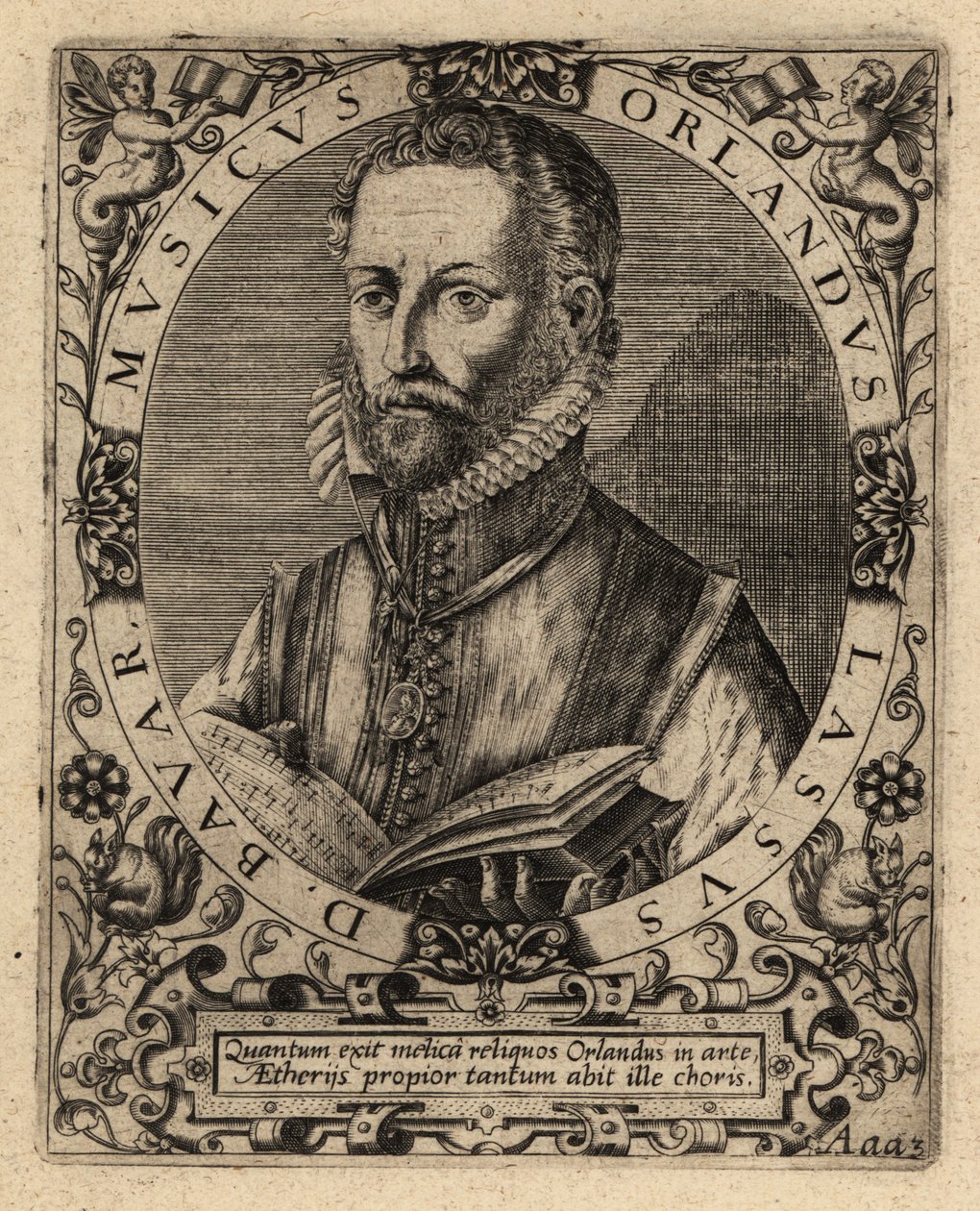 Orlande de Lassus, polyfon komponist. av Theodore de Bry