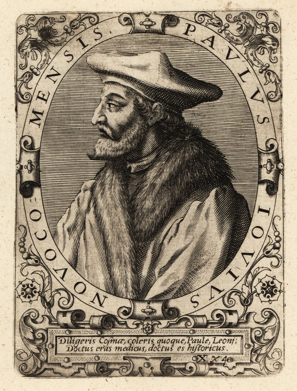 Paolo Giovio, italiensk lege. av Theodore de Bry