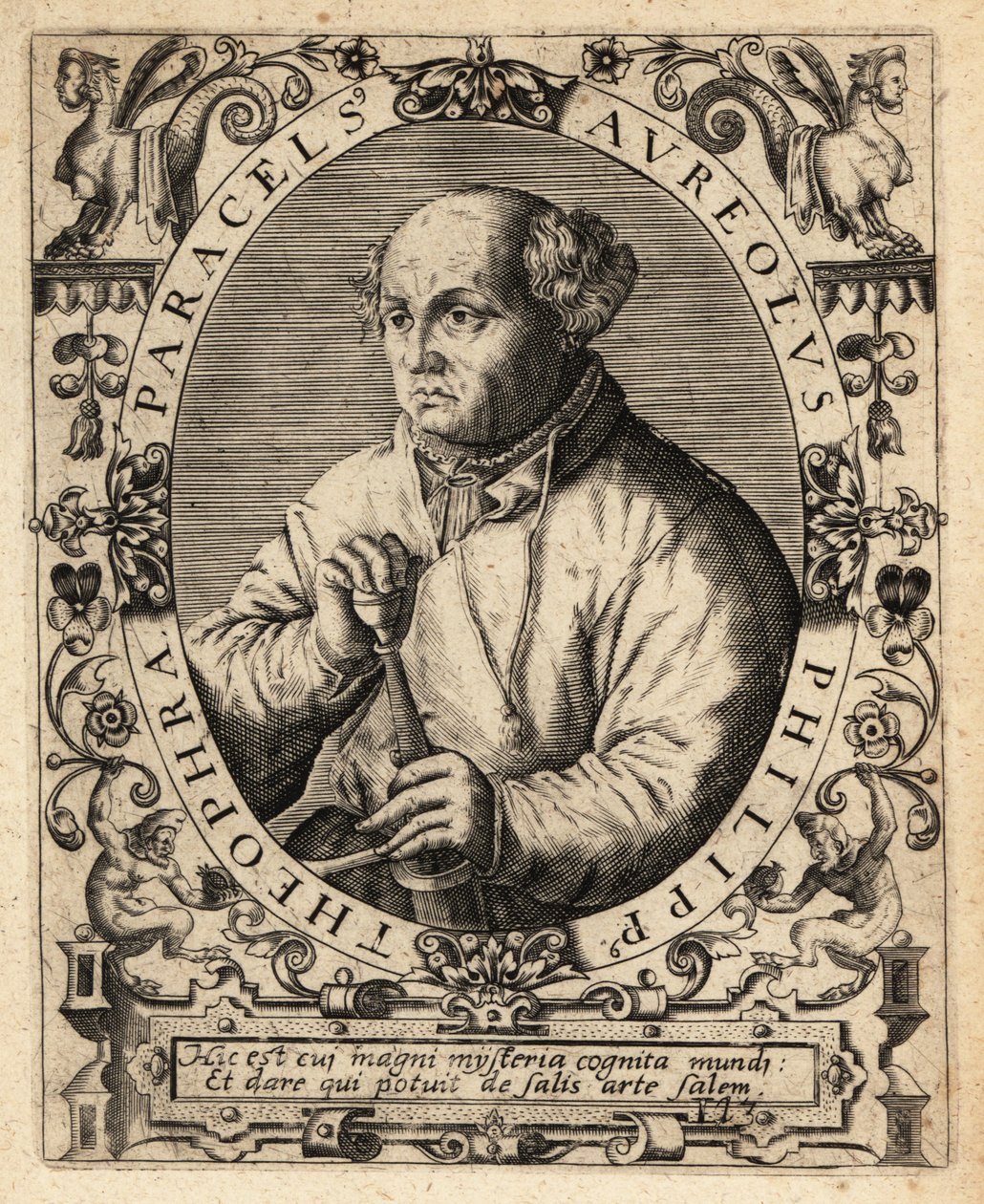 Paracelsus , sveitsisk lege, alkymist og astrolog av Theodore de Bry