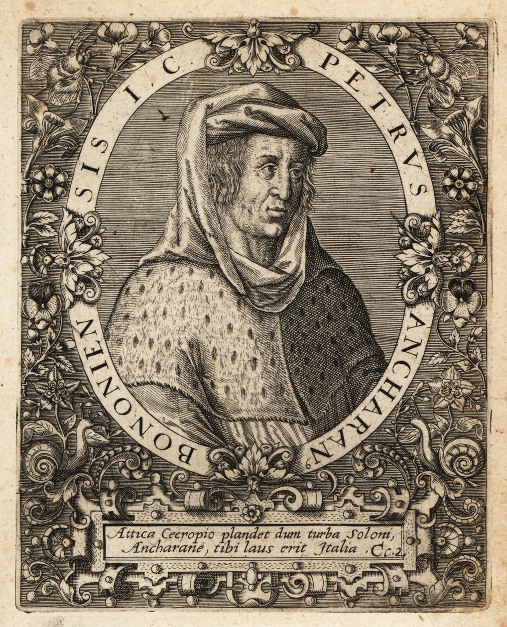Peter av Ancarano, ca. 1333-1416, italiensk jurist. av Theodore de Bry