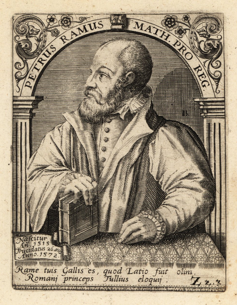 Petrus Ramus, fransk humanist. av Theodore de Bry