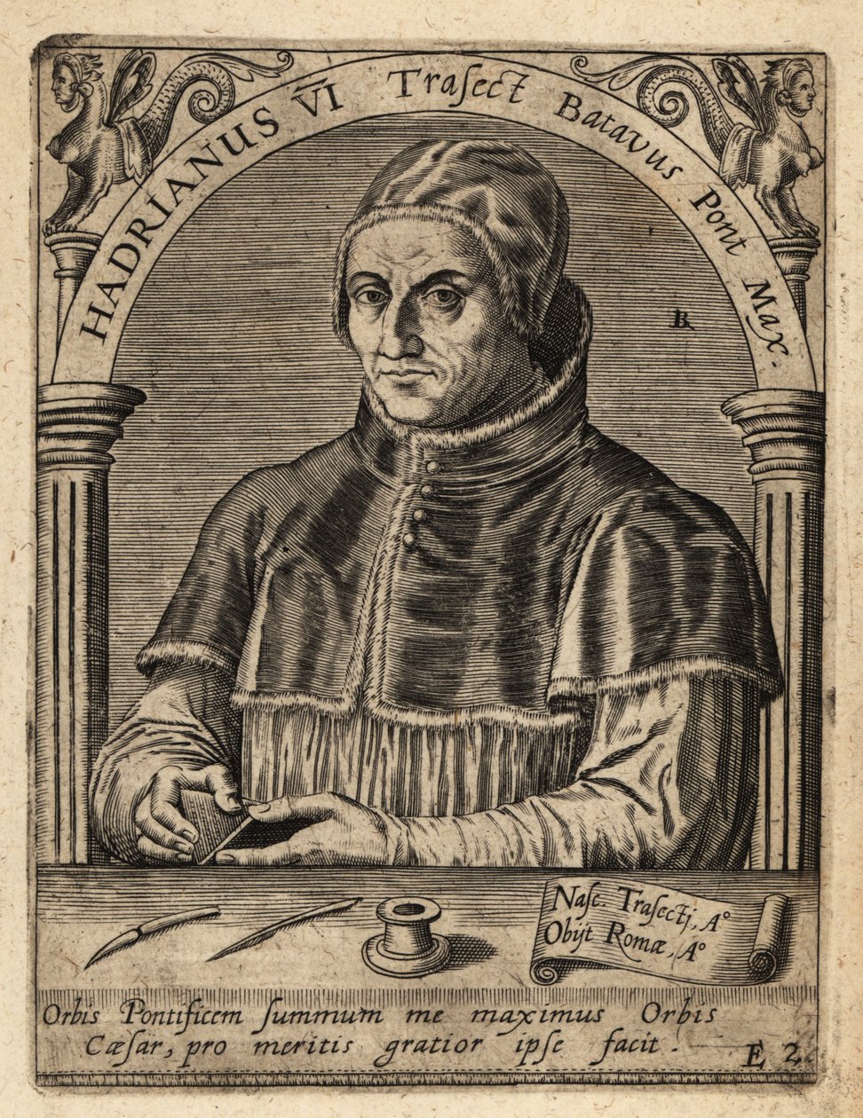 Pave Adrian VI av Theodore de Bry