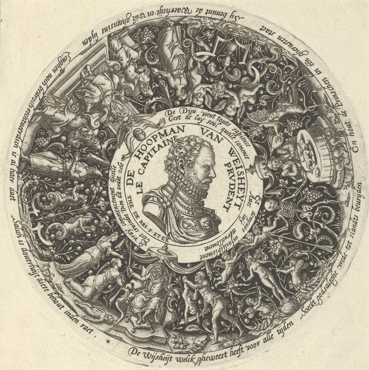 Portrett av William I av Orange, fra en serie Tazza-design, ca. 1588. av Theodore de Bry
