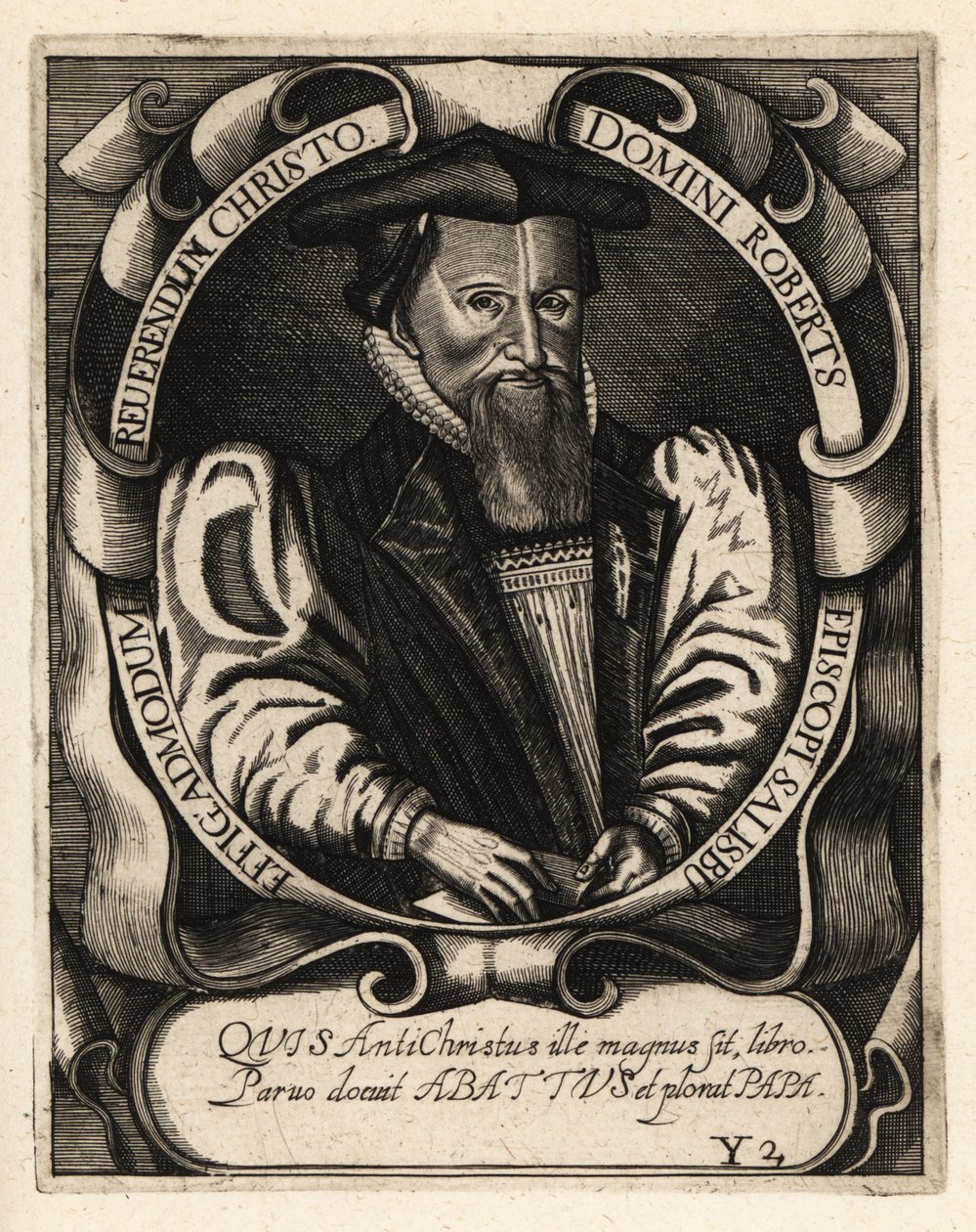Robert Abbot, biskop av Salisbury av Theodore de Bry
