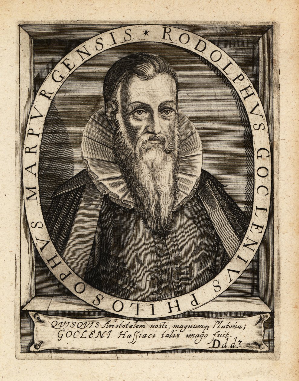 Rudolph Goclenius den eldre , tysk skolastisk filosof. av Theodore de Bry