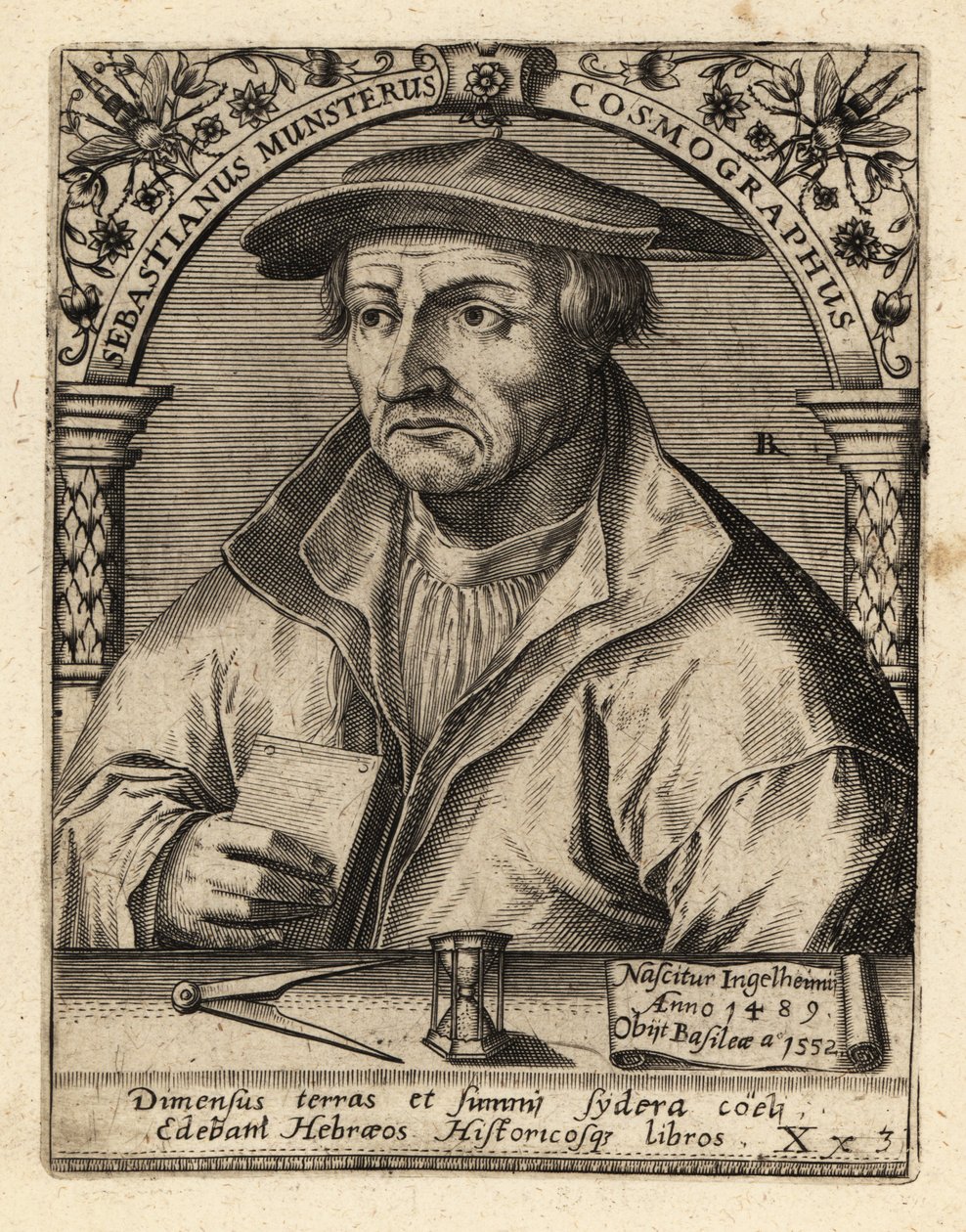 Sebastian Munster, tysk kosmograf. av Theodore de Bry